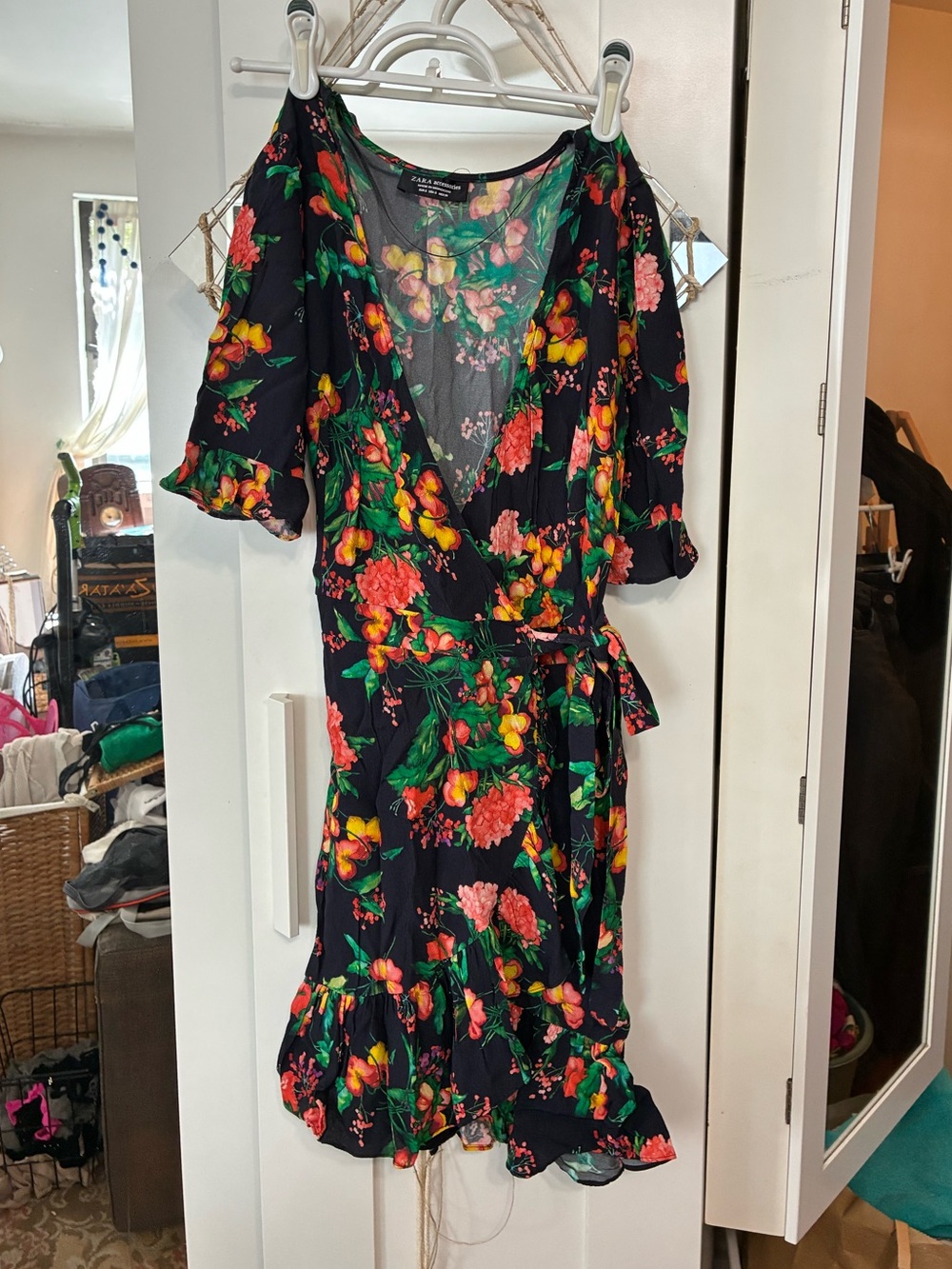 Zara Floral Wrap Dress size XS